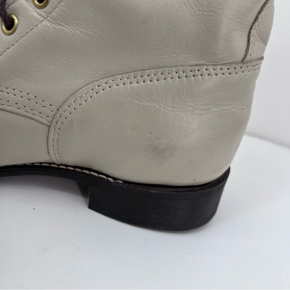 vintage western ropers lace up boots leather fringe size 7.5 - Picture 8 of 11